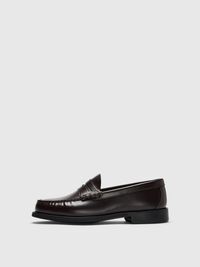 LEATHER PENNY LOAFERS, Demitasse, highres