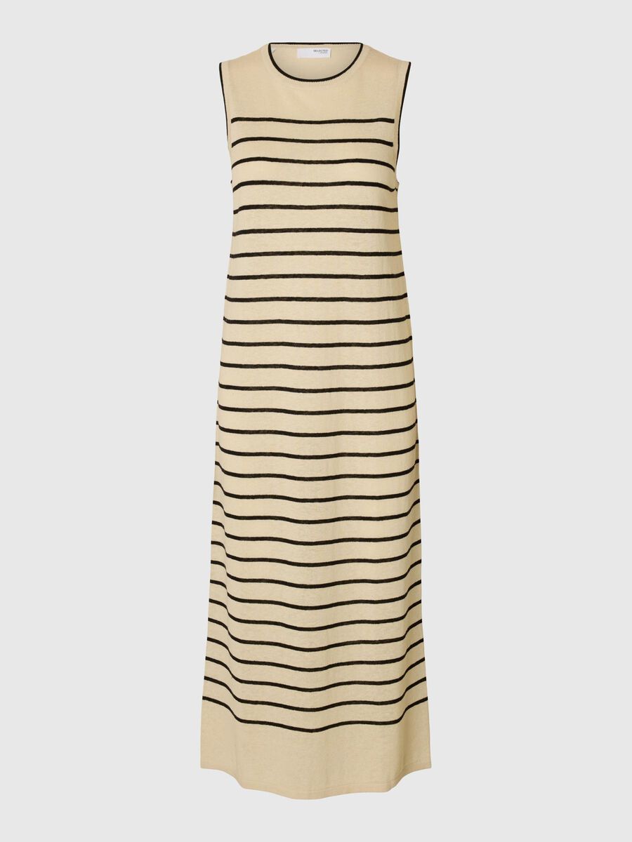 Selected LINEN BLEND MAXI DRESS, Birch, highres - 16097497_Birch_1189881_001.jpg