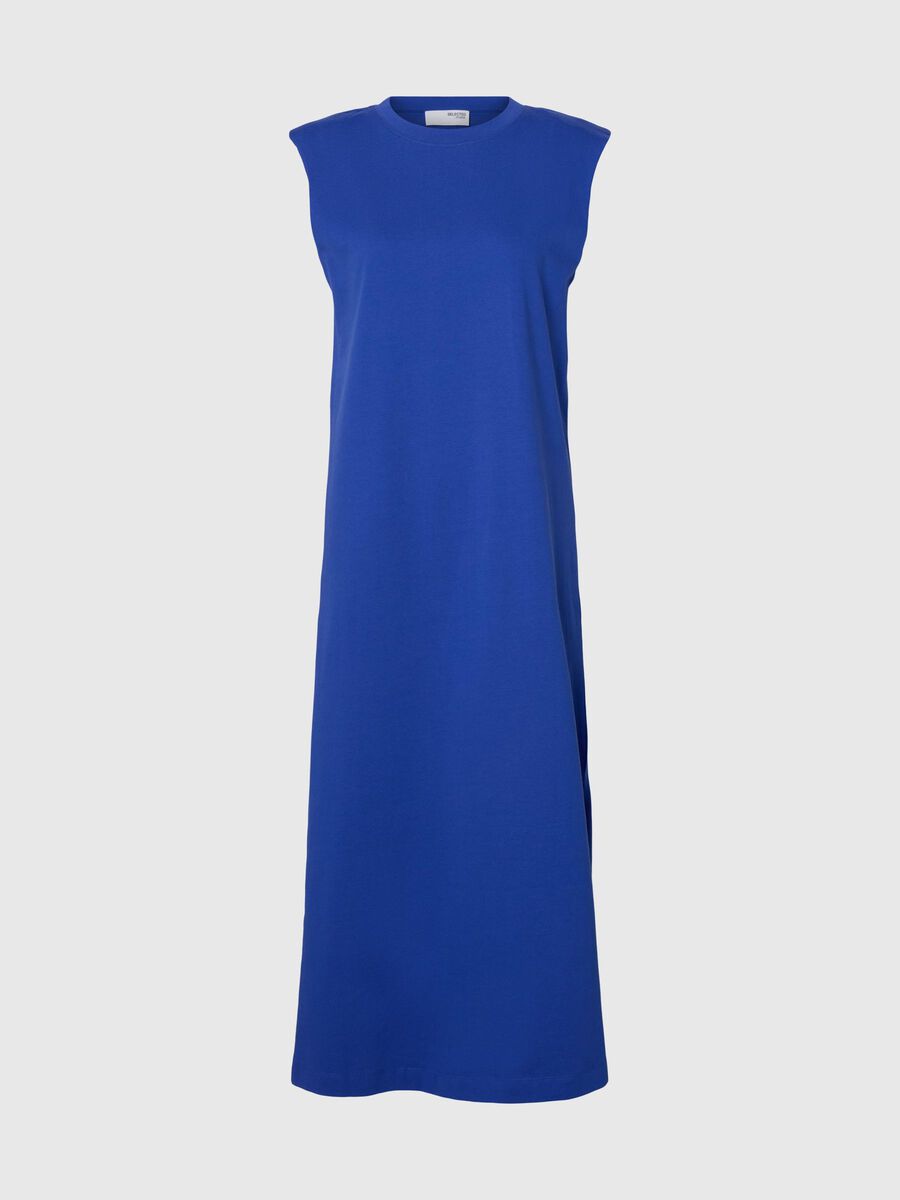 Selected COTTON SLEEVELESS MAXI DRESS, Dazzling Blue, highres - 16097881_DazzlingBlue_001.jpg