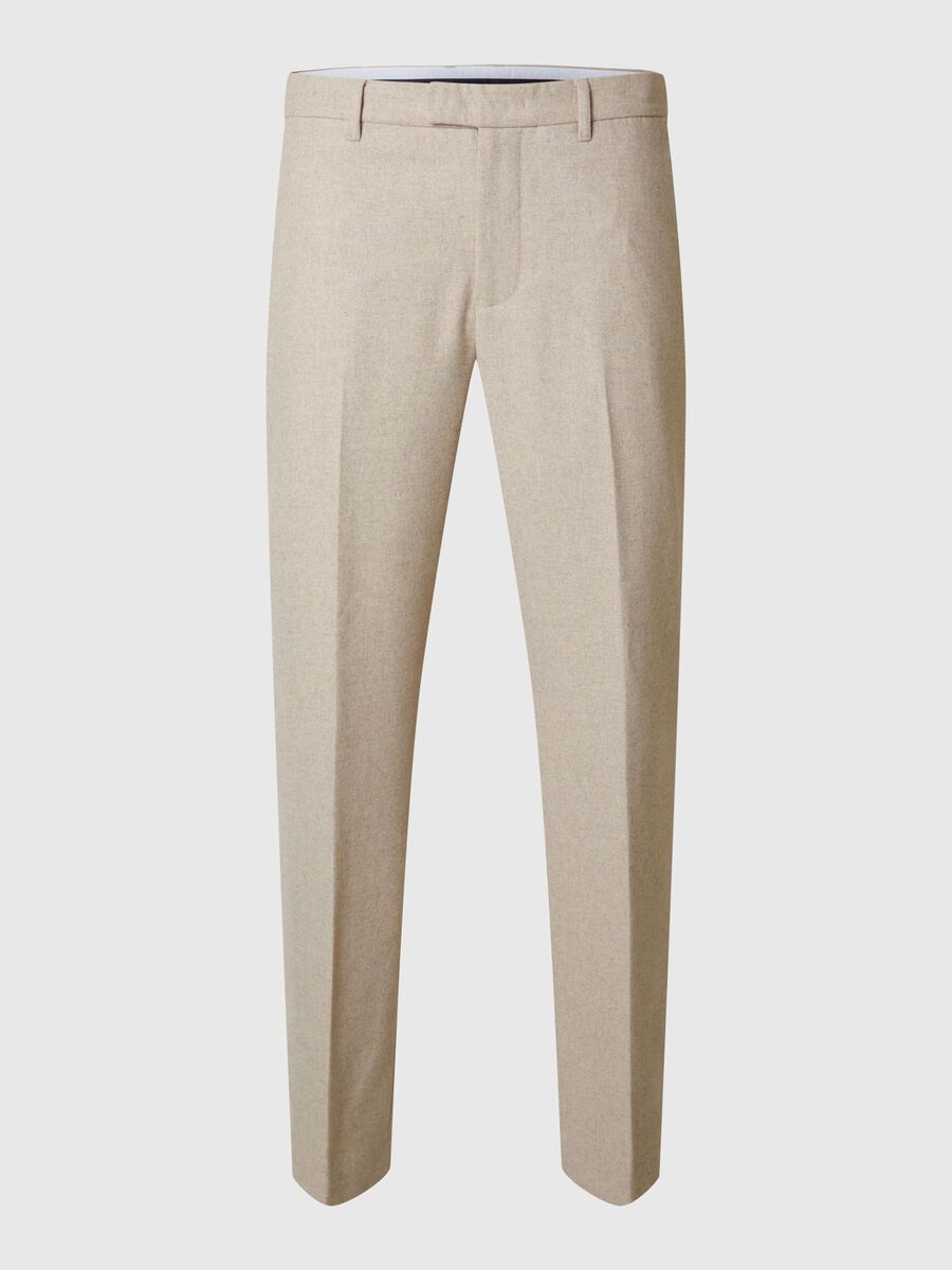 Selected 196 STRAIGHT FIT TROUSERS, Light Grey Melange, highres - 16095629_LightGreyMelange_001.jpg