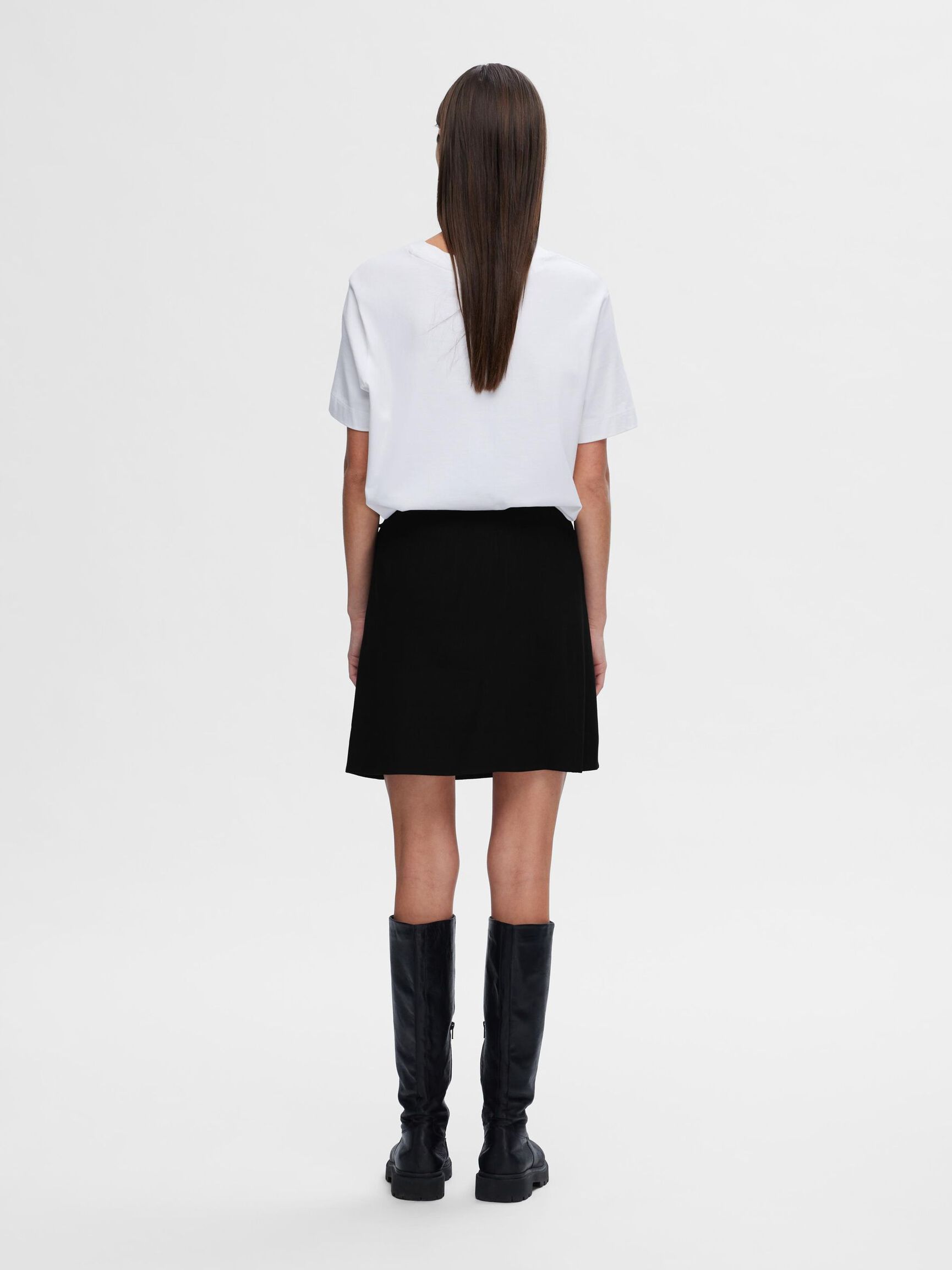 WRAP MINI SKIRT, Black, highres