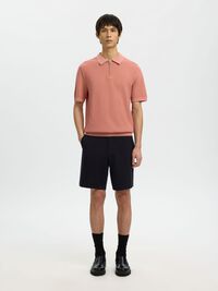 SEERSUCKER SHORTS, Black, highres