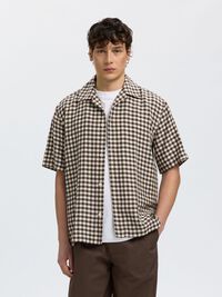 SHORT SLEEVED SHIRT, Turkish Coffee, highres