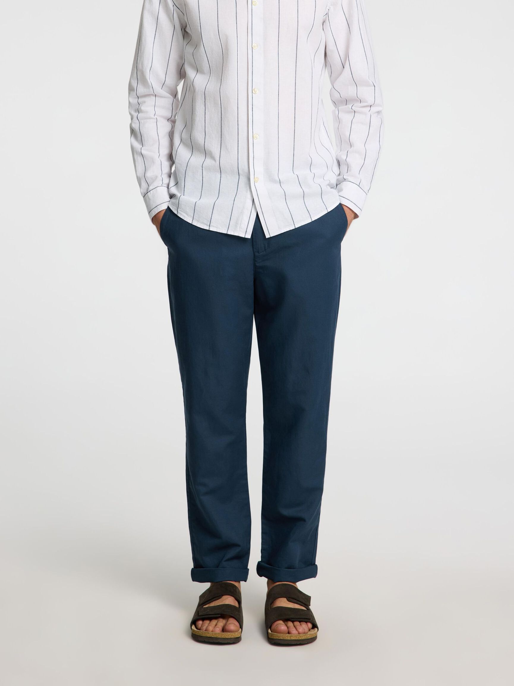 196 STRAIGHT FIT LEINENMIX HOSE, Stratified Sea, highres