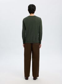 LONG-SLEEVED KNITTED JUMPER, Forest Night, highres