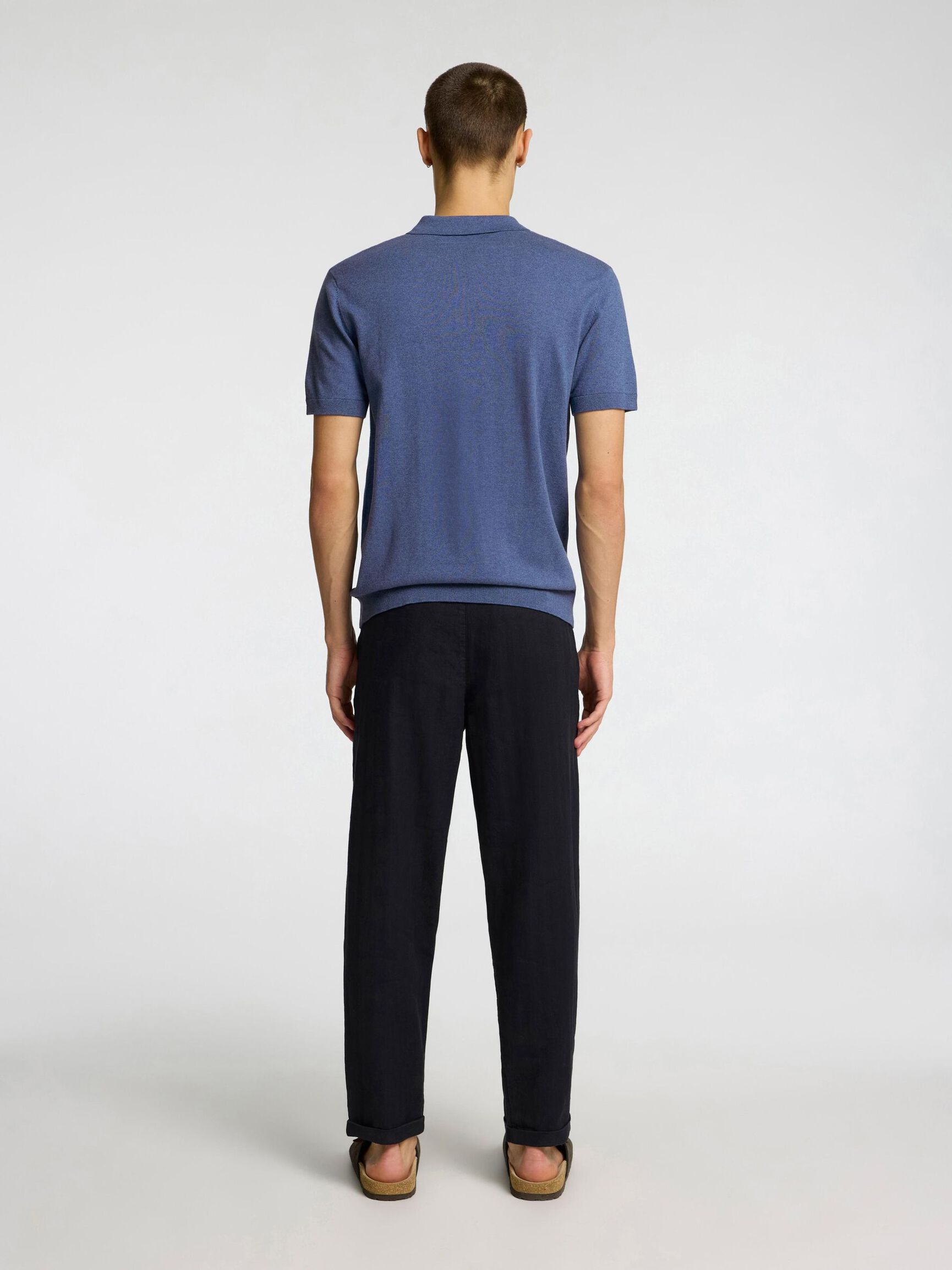 KNITTED POLO SHIRT, Oceana, highres