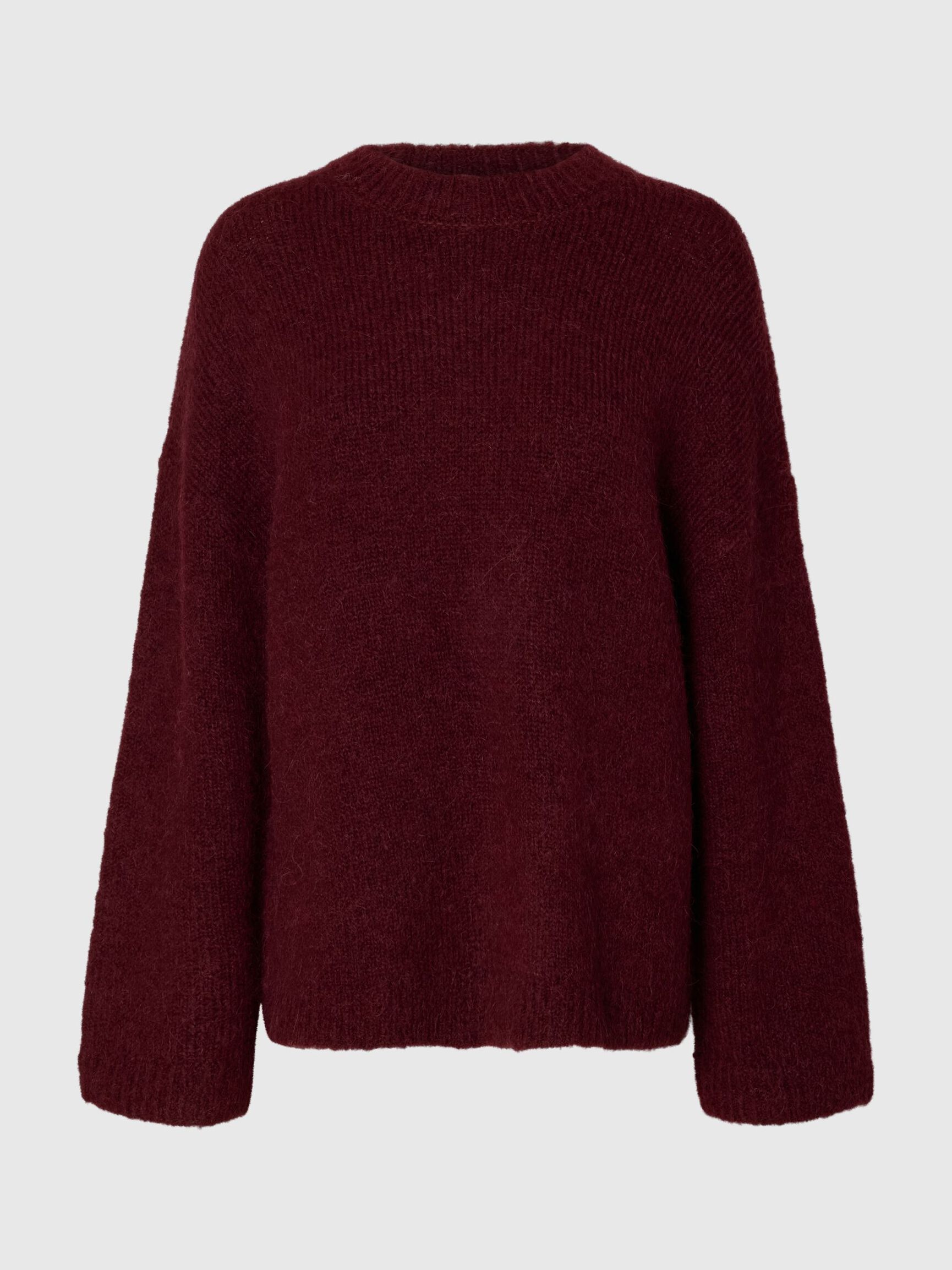 WOOL BLEND  PULLOVER, Tawny Port, highres