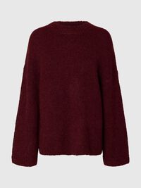 WOOL BLEND  PULLOVER, Tawny Port, highres
