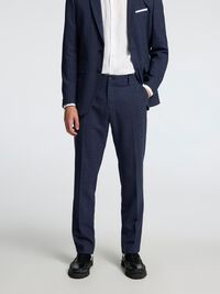 SLIM FIT SUIT TROUSERS, Dark Navy, highres