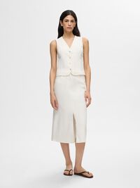 DENIM MIDDELLANGE ROK, Snow White, highres