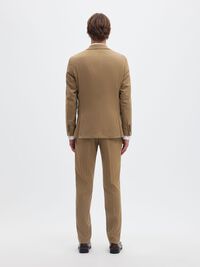 WOVEN WOOL BLEND BLAZER, Deep Taupe, highres
