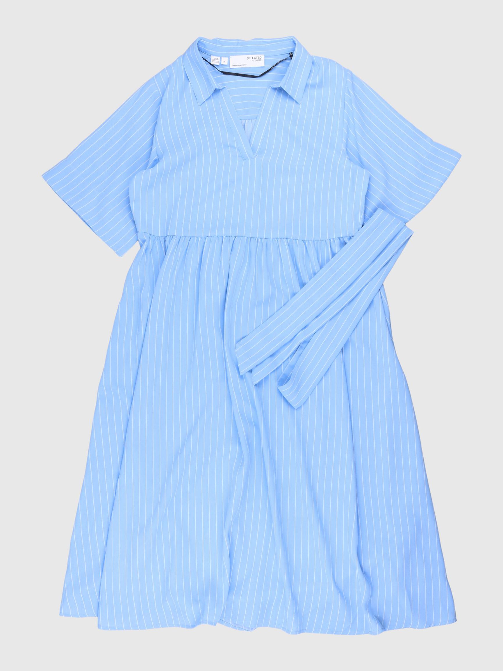 À RAYURES ROBE, Blue Bell, highres