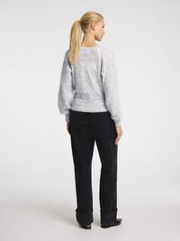 LAINE MÉLANGÉE GILET CACHE-COEUR, Light Grey Melange, highres
