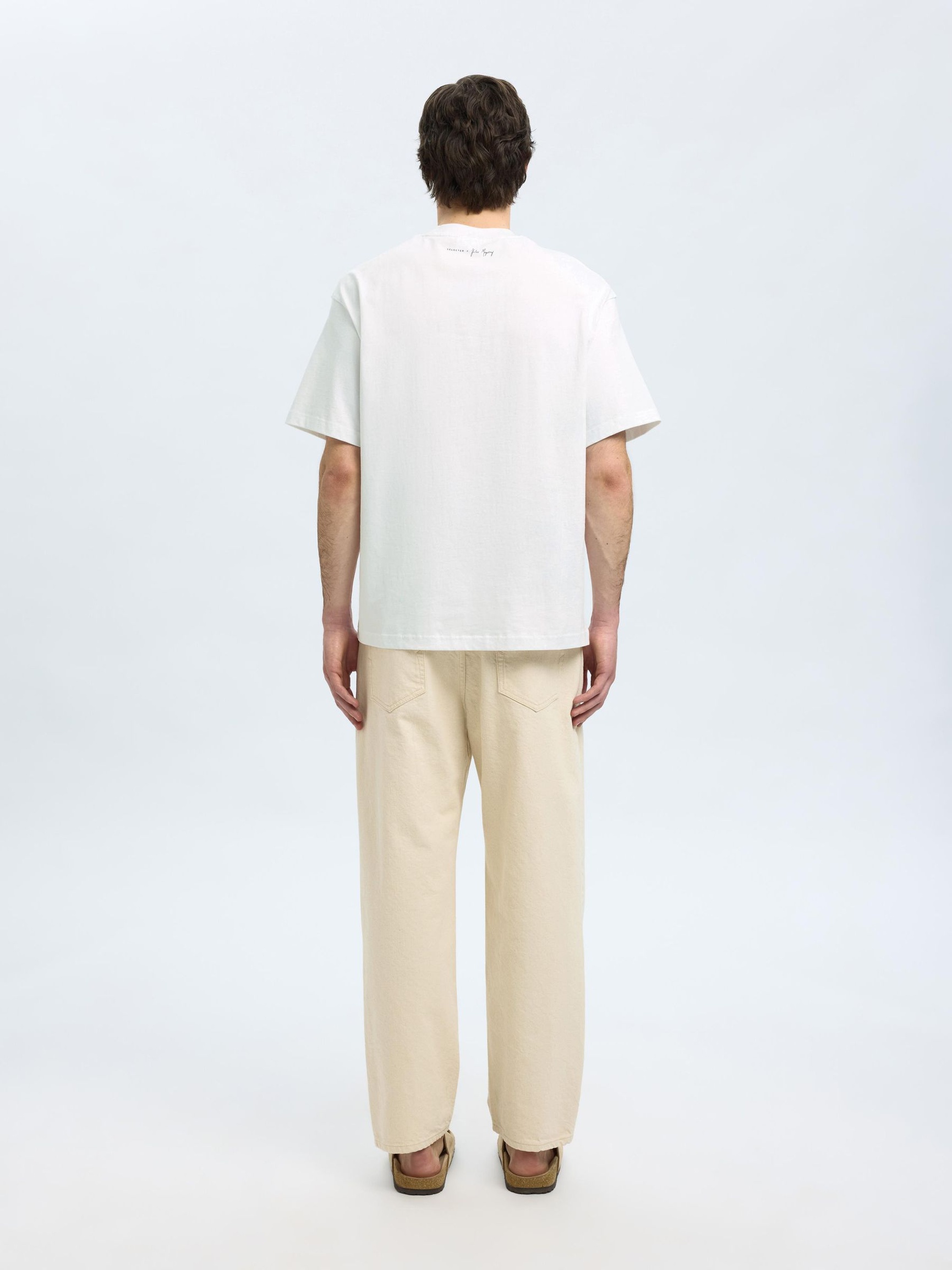 BEDRUKT T-SHIRT MET RONDE HALS, Bright White, highres