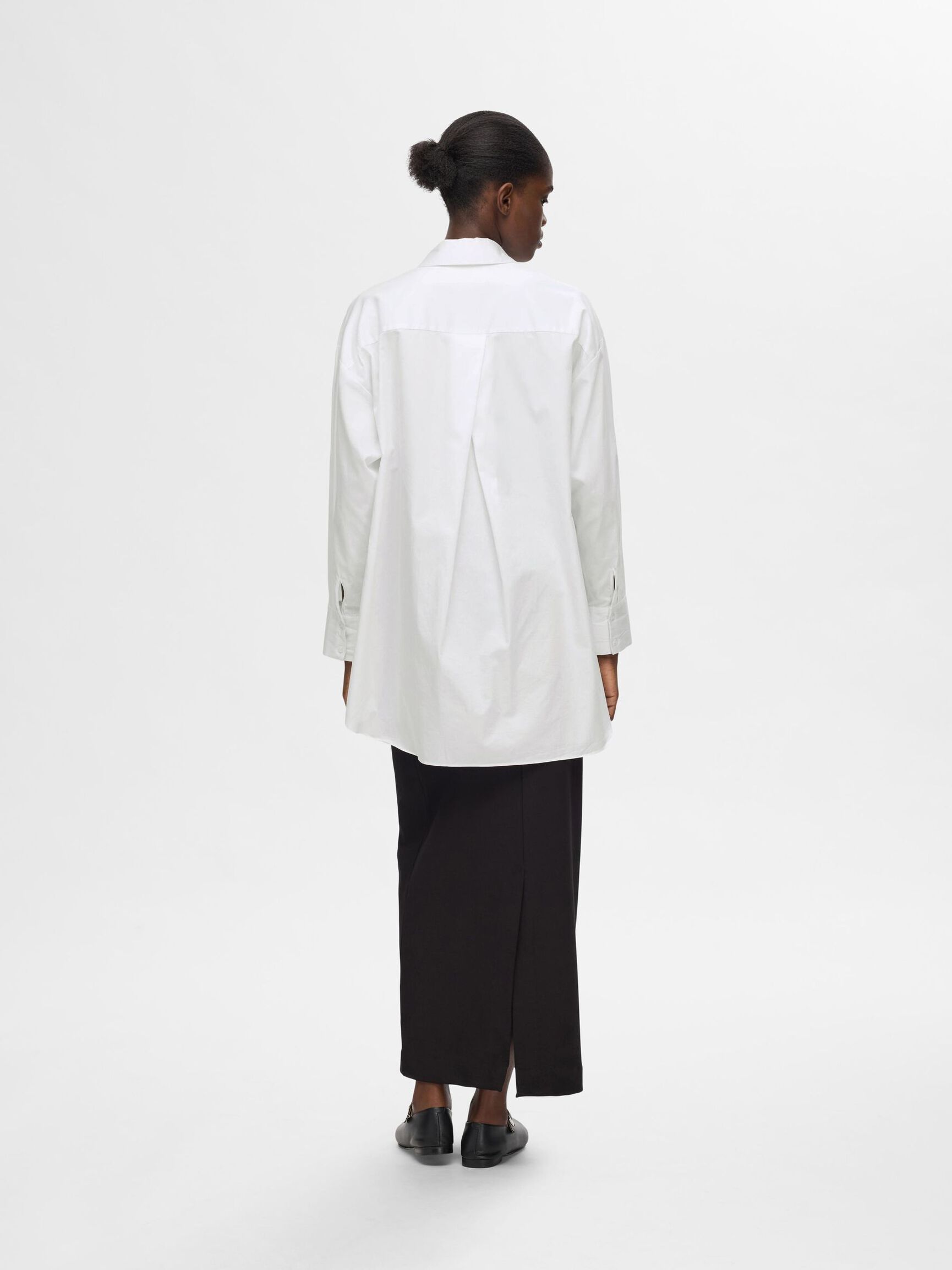 OVERSIZED LONG SLEEVED SHIRT, Bright White, highres