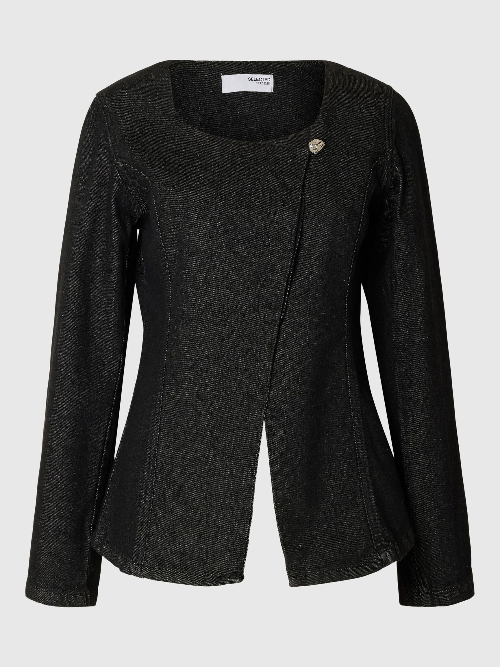DENIM BLAZER, Black Denim, highres