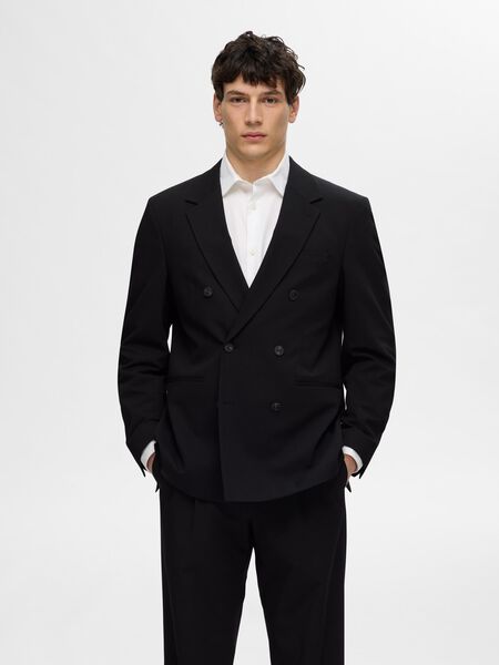 Selected RELAXED FIT DOUBLE-BREASTED BLAZER, Black, highres - 16096560_Black_003.jpg