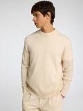 Selected LICHTGEWICHT PULLOVER MET RONDE HALS, Oatmeal, highres - 16096920_Oatmeal_008.jpg