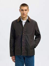 WAXED COTTON JACKET, Delicioso, highres