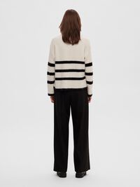 EN LAINE MÉLANGÉE À FERMETURE ÉCLAIR PULLOVER, Birch, highres