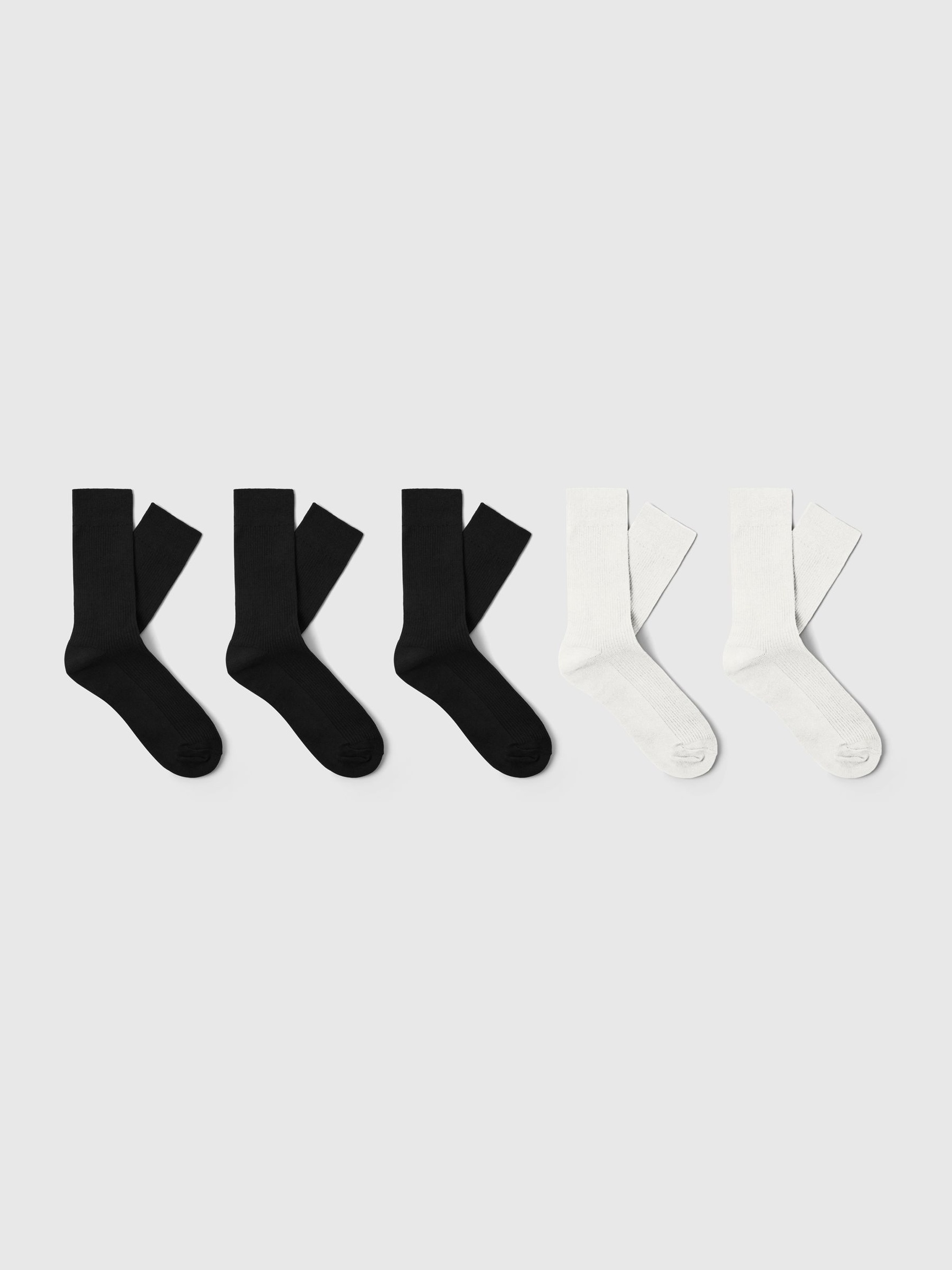 5 PACK SOCKS, Black, highres