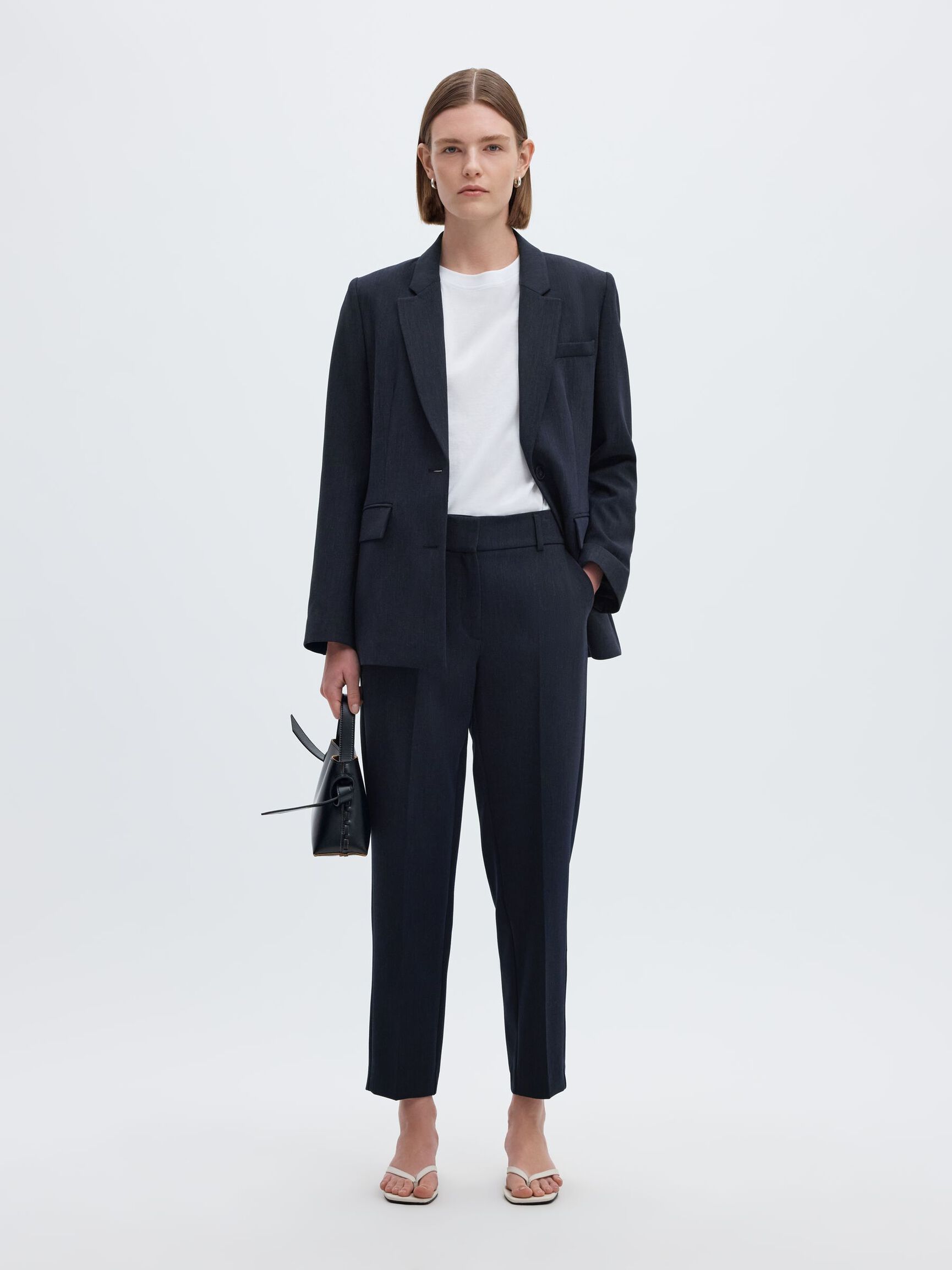 VISCOSEMIX CROPPED BROEK, Dark Sapphire, highres