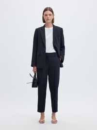 VISCOSEMIX CROPPED BROEK, Dark Sapphire, highres