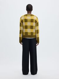 RUTETE STRIKKET PULLOVER, Avocado Oil, highres