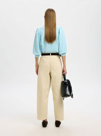 PUFF SLEEVE SWEATSHIRT, Blue Glow, highres