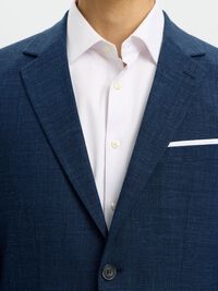 SLIM FIT ENKELTRADET BLAZER, Dark Navy, highres