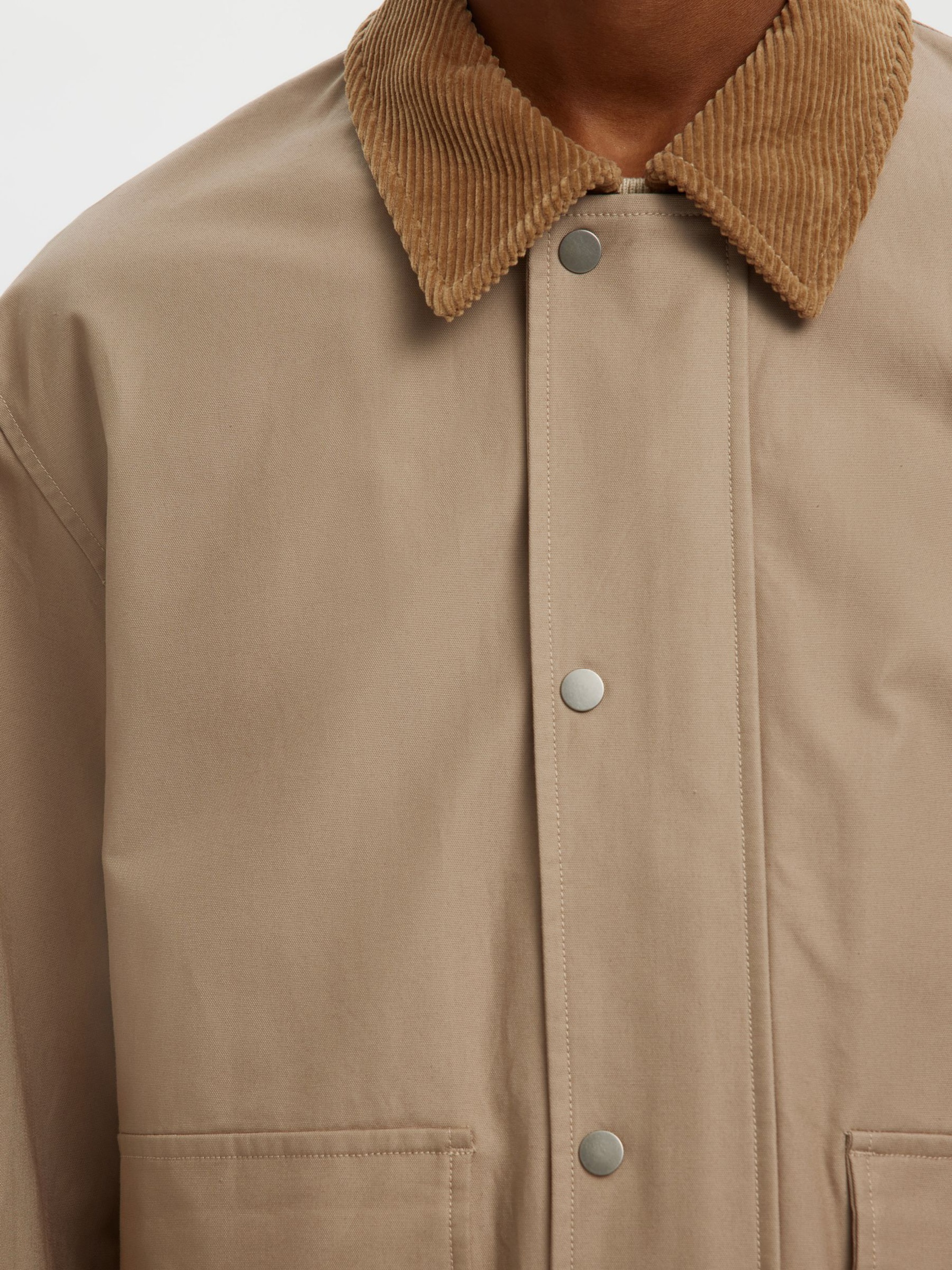 COTTON SHORT JACKET, Weathered Teak, highres