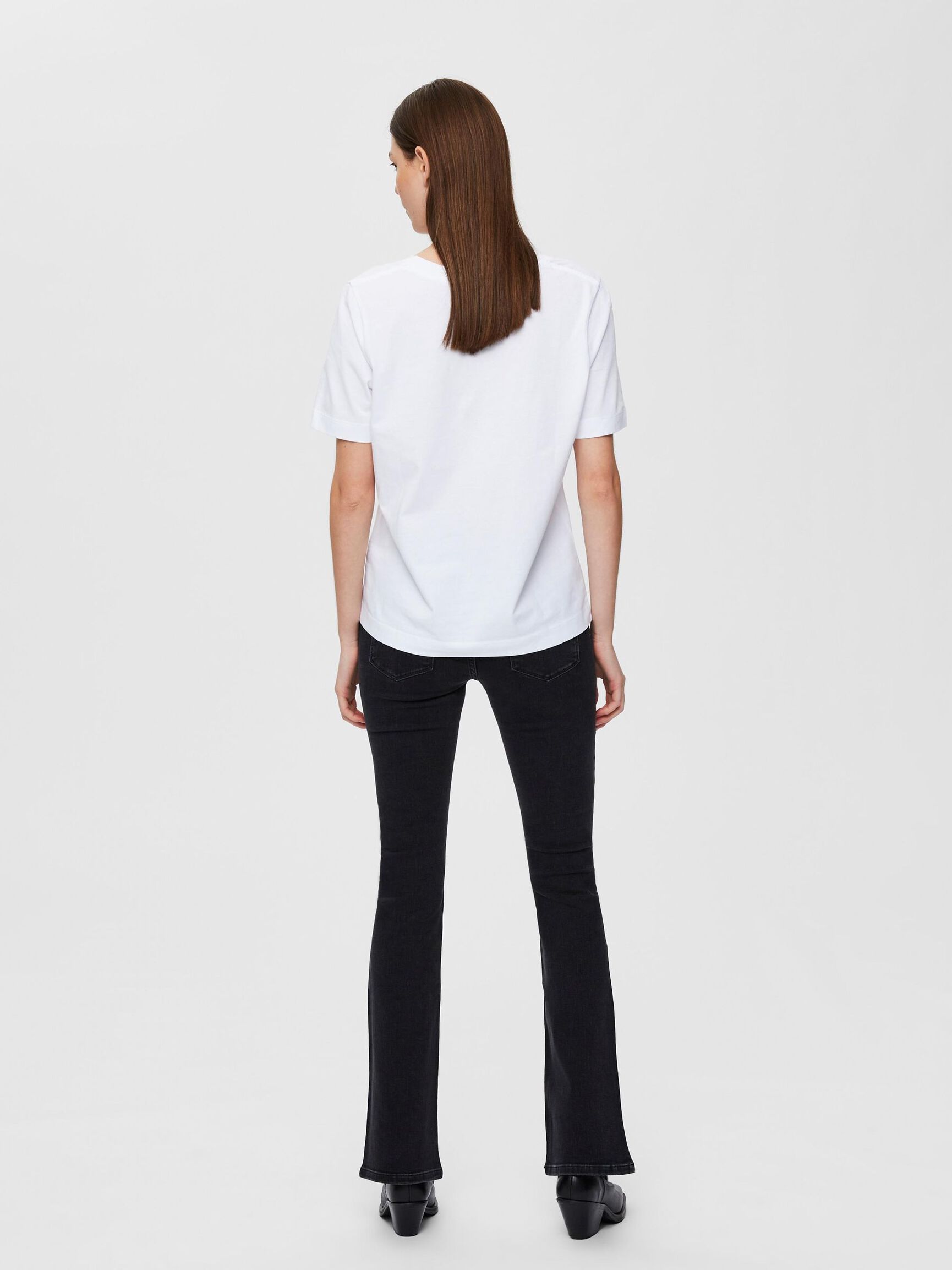 V-AUSSCHNITT T-SHIRT, Bright White, highres