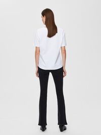 V-AUSSCHNITT T-SHIRT, Bright White, highres