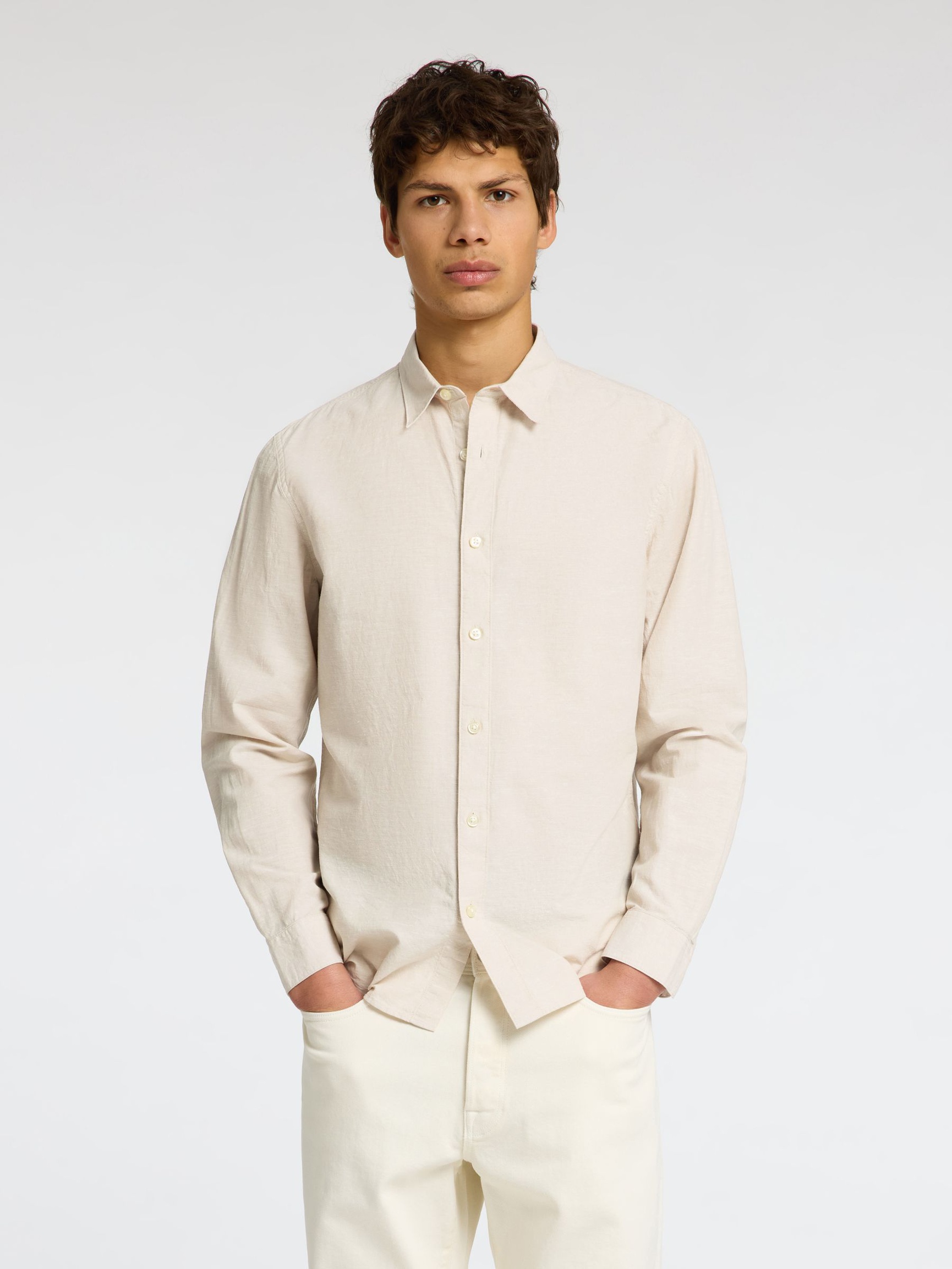 LONG SLEEVED SHIRT, Pure Cashmere, highres