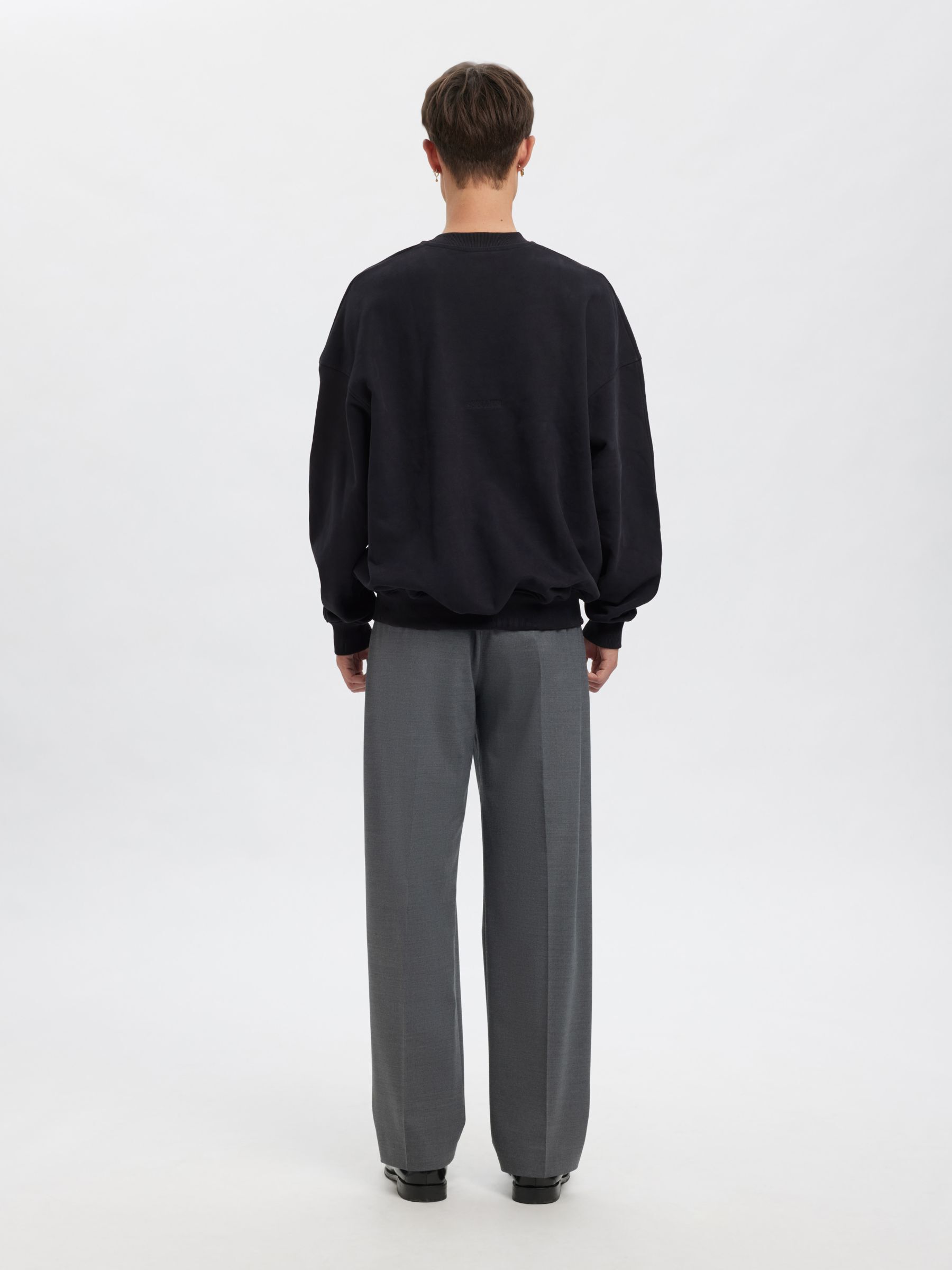 RELAXED FIT SWEATSHIRT, Dark Navy, highres