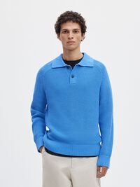 RIBBED PULLOVER, Granada Sky, highres