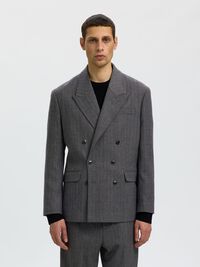 RELAXED FIT ZWEIREIHIGER BLAZER, Dark Grey, highres