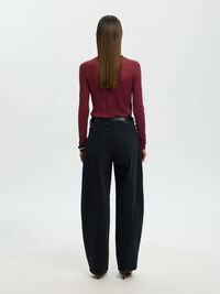 MERINO WOOL TURTLENECK, Tawny Port, highres