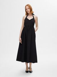 ÄRMELLOSES NECKHOLDERKLEID, Black, highres