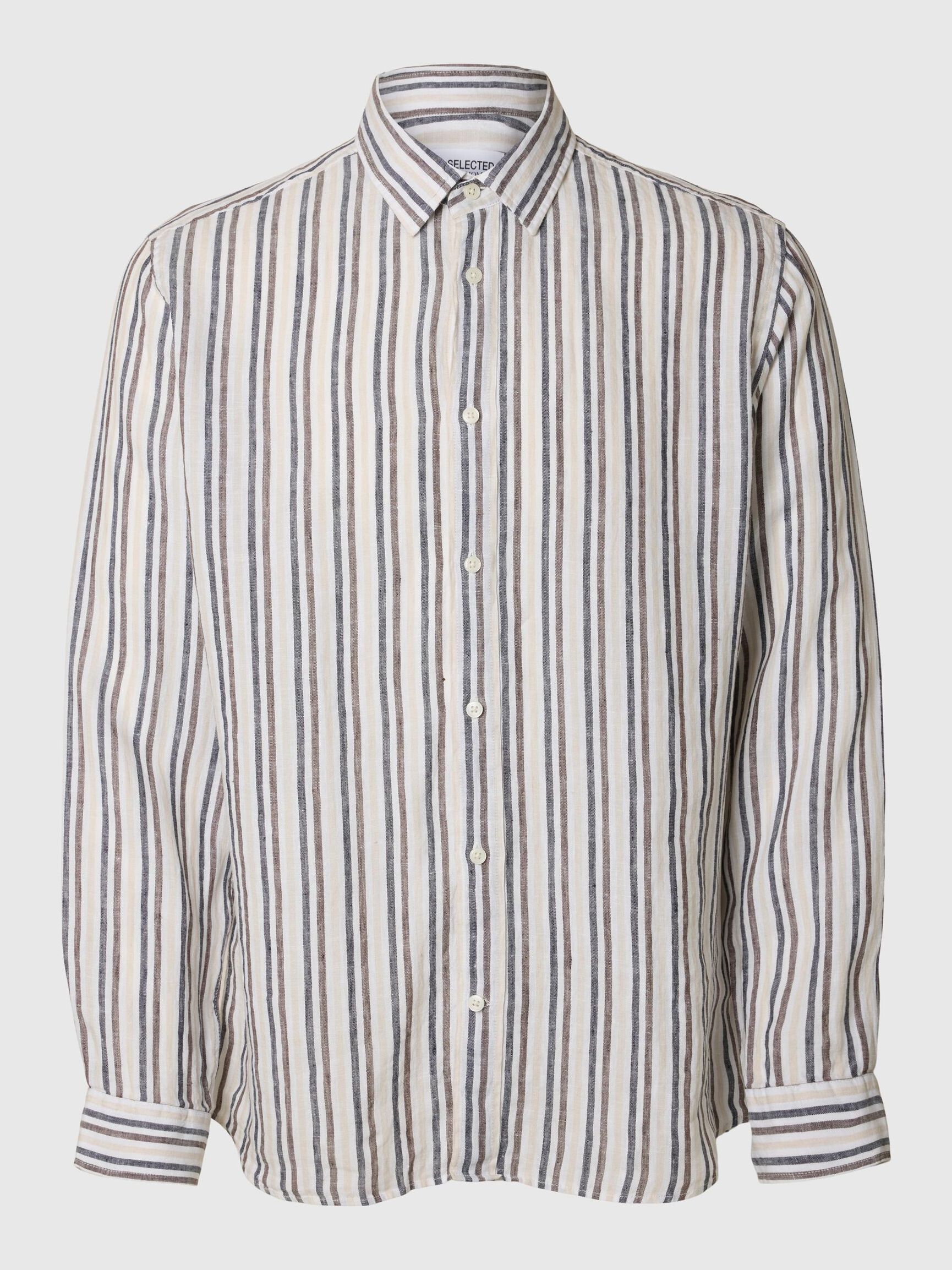 LANGE MOUWEN LINNEN BLOUSE, Bright White, highres