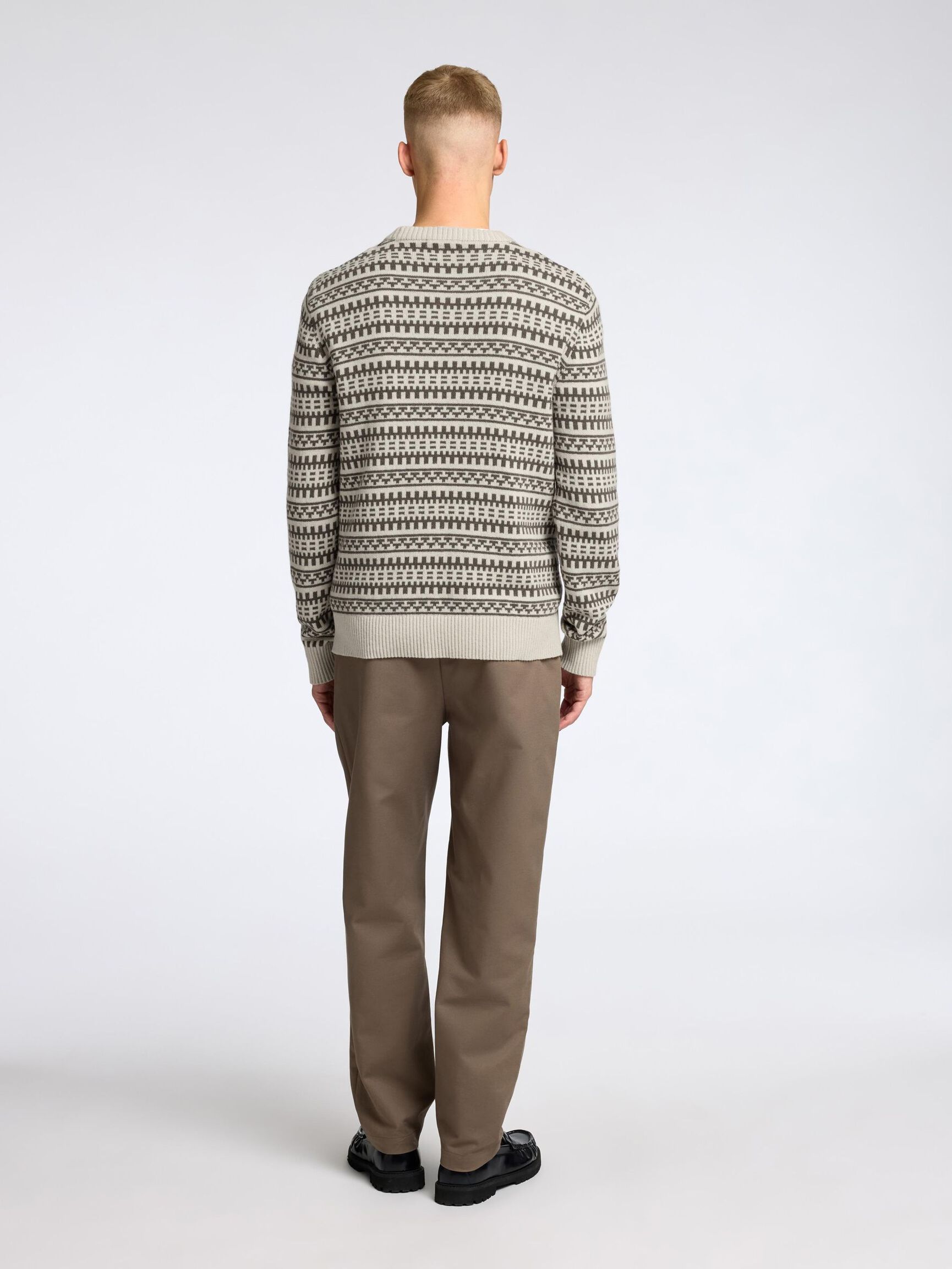 WOLLGEMISCH PULLOVER, Oatmeal, highres