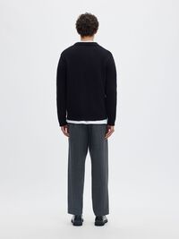 STRUCTURED COTTON POLO SHIRT, Sky Captain, highres