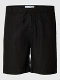Selected LOOSE FIT LINEN-BLEND SHORTS, Black, highres - 16097541_Black_001.jpg
