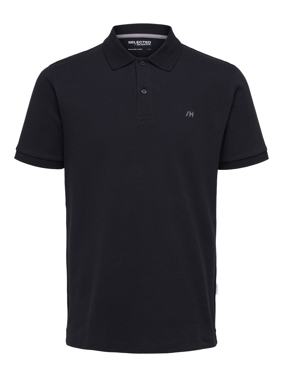 Selected CLASSIC POLO SHIRT, Black, highres - 16087839_Black_001.jpg