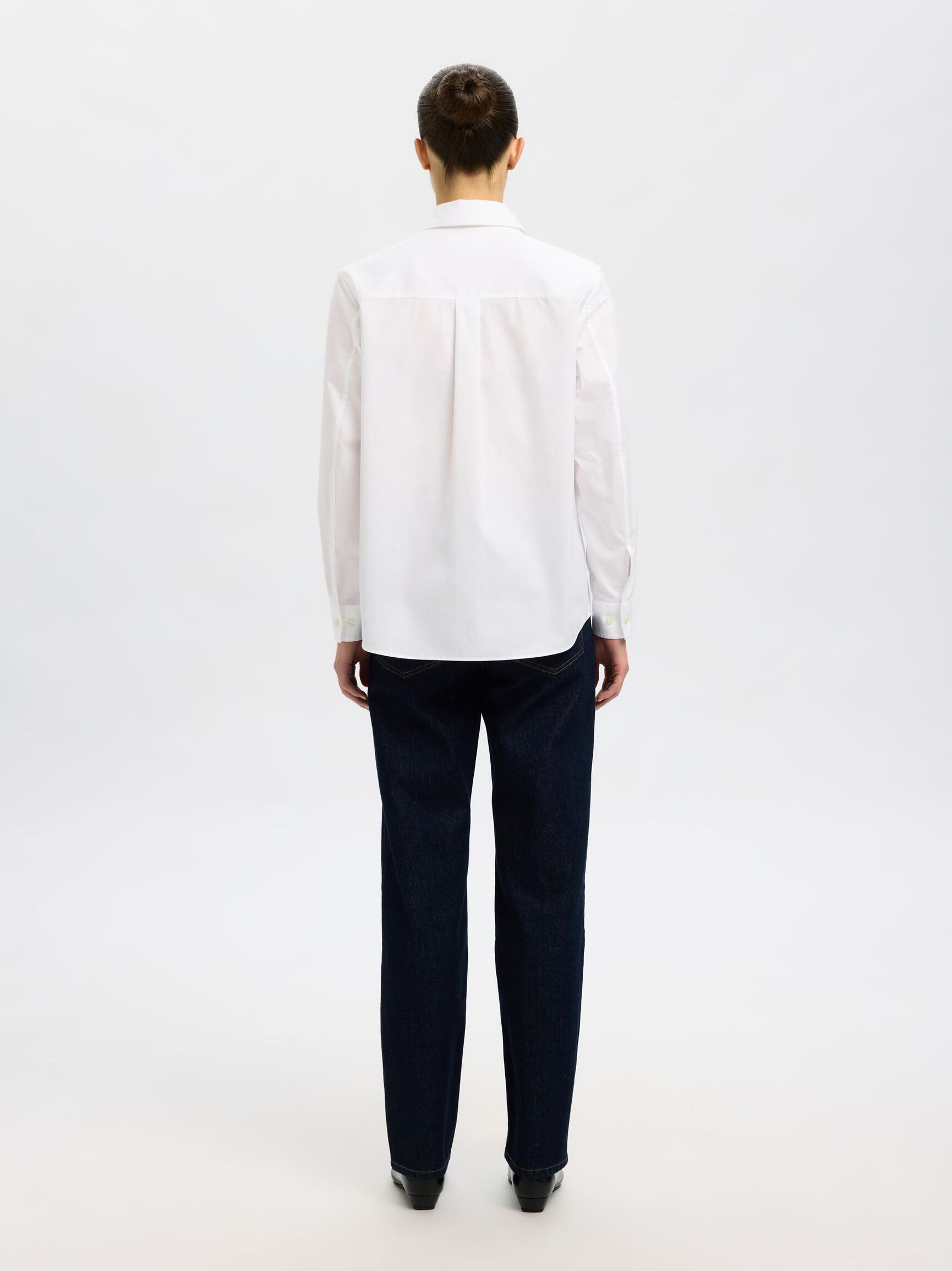 COTTON RELAXED FIT SHIRT, Bright White, highres