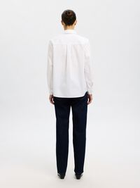 COTTON RELAXED FIT SHIRT, Bright White, highres