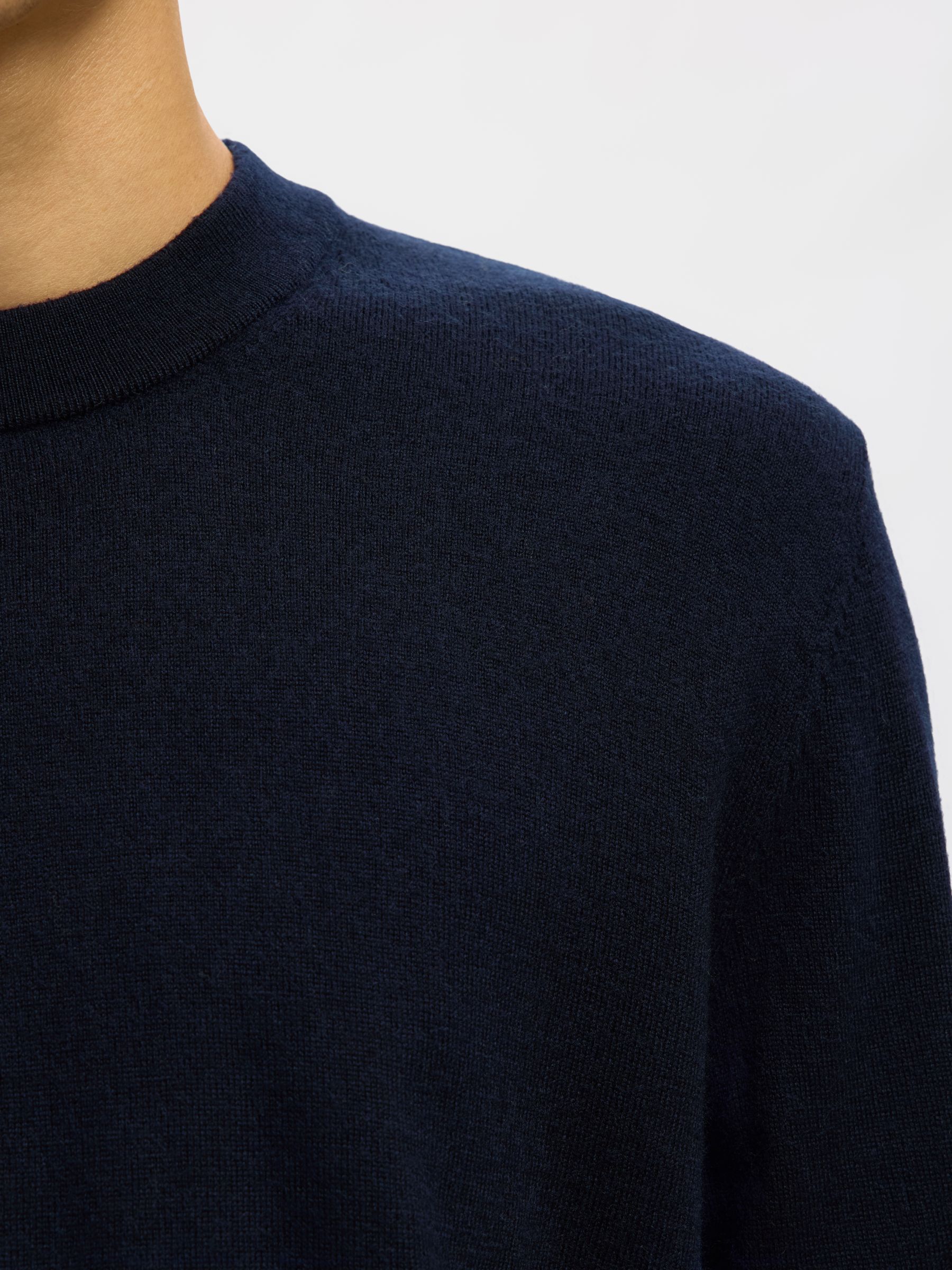 100% MERINO WOOL PULLOVER, Navy Blazer, highres