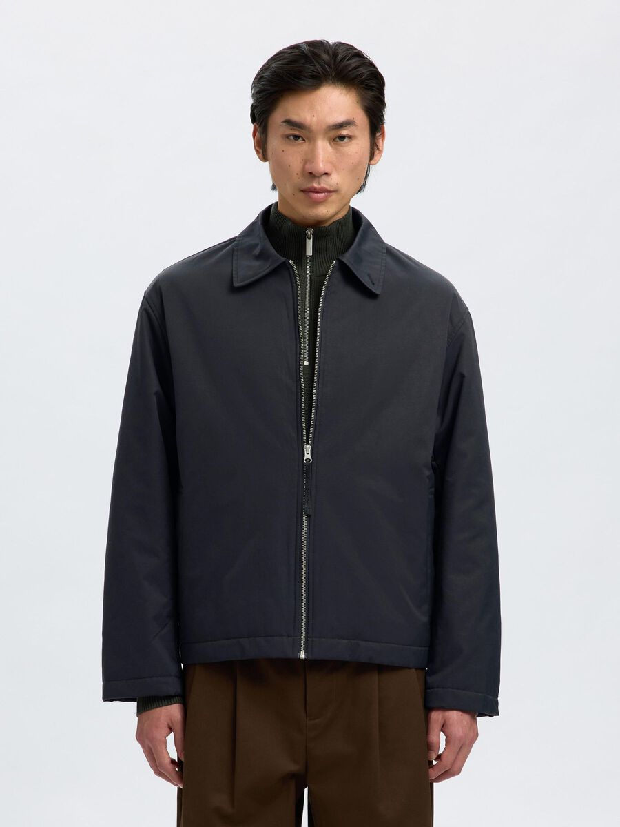 Product tile image - RELAXED FIT SHORT JACKET, Black | 16097819_Black