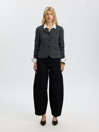 HIGH WAISTED BARREL FIT JEANS, Black Denim, highres