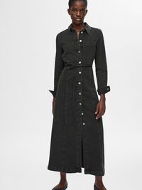 VESTITO DI JEANS, Black Denim, highres